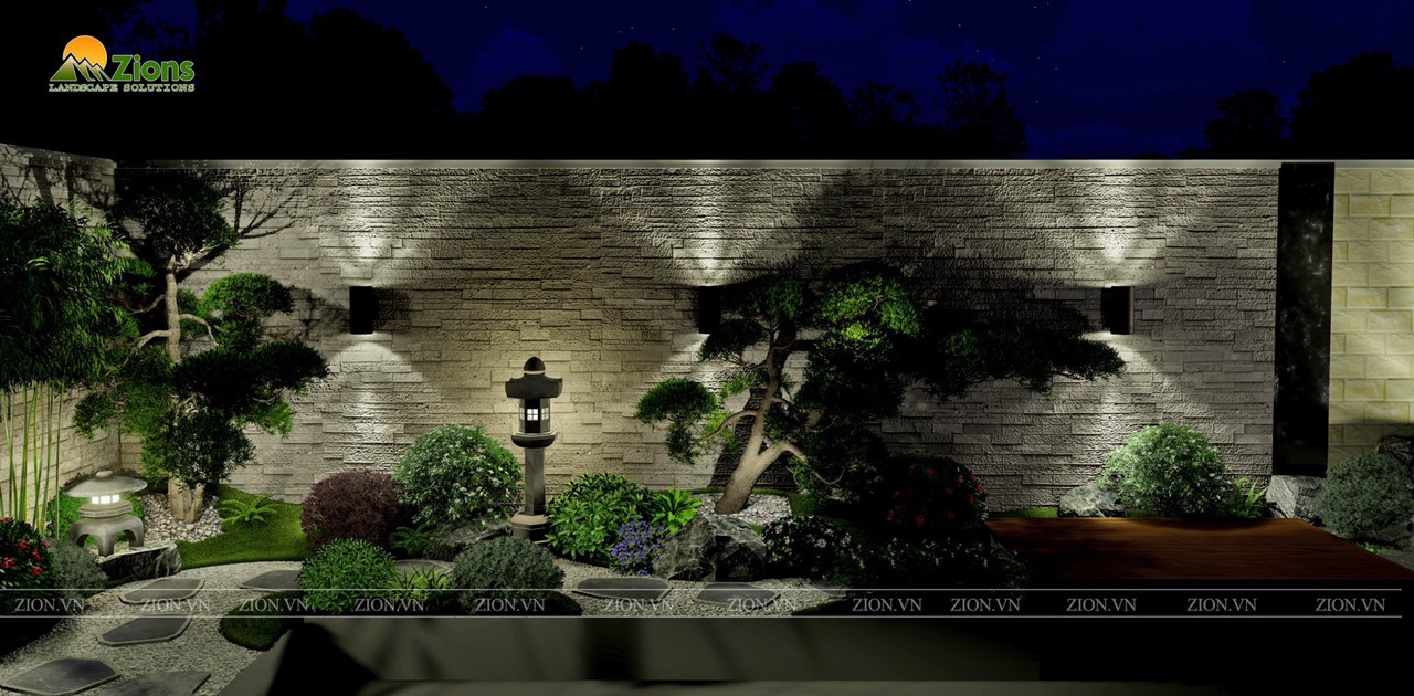 Thiết kế thi công sân vườn biệt thự vinhomes riverside